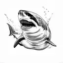 Great White Shark tattoo design idea