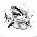 Great White Shark tattoo design idea