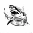 Great White Shark tattoo design idea