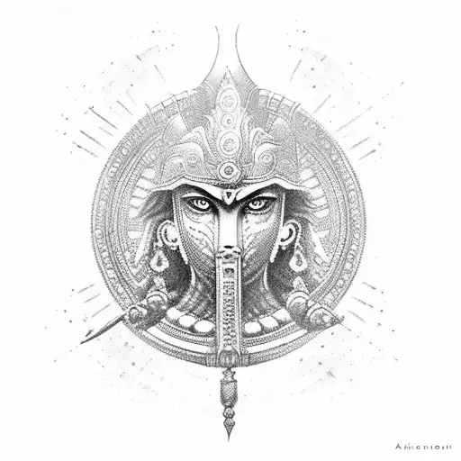 Abhimanyu a warrior from mahabharat tattoo design idea