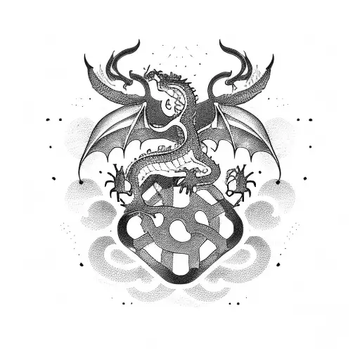 CGP-inspired sales graph with a dragon twist tattoo design idea