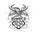 CGP-inspired sales graph with a dragon twist tattoo design idea