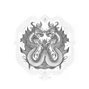 CGP-inspired sales graph with a dragon twist tattoo design idea