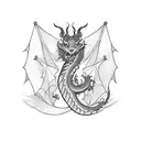 CGP-inspired sales graph with a dragon twist tattoo design idea