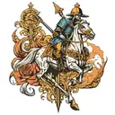 don quixote's spear tattoo design idea