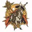 don quixote's spear tattoo design idea