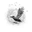 tato crows tattoo design idea