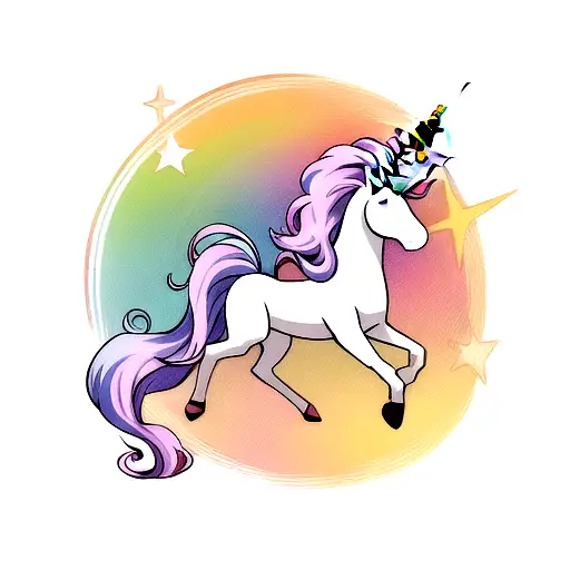 unicorn tattoo design idea