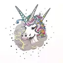epic Unicorn tattoo design idea