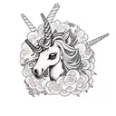 epic Unicorn tattoo design idea