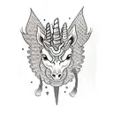 epic Unicorn tattoo design idea