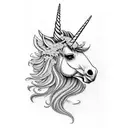 unicorn tattoo design idea