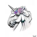 unicorn tattoo design idea