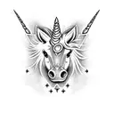 unicorn tattoo design idea