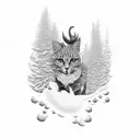 winter spring summer or fall tattoo design idea