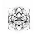 metatron cube tattoo design idea