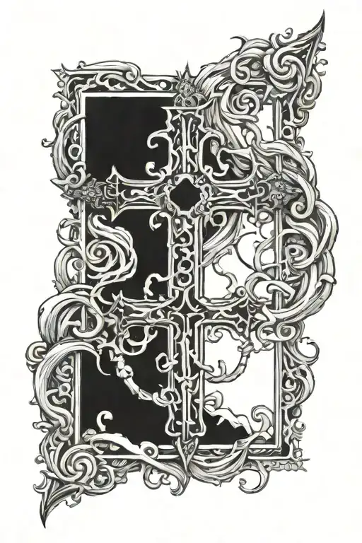 Crush the antichrist cross tattoo design idea