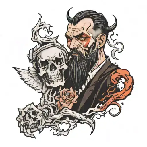 Crush the antichrist  tattoo design idea