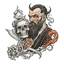 Crush the antichrist  tattoo design idea