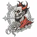 Crush the antichrist  tattoo design idea