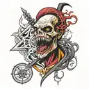 Crush the antichrist  tattoo design idea