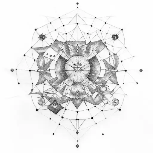 cancer constellation  tattoo design idea