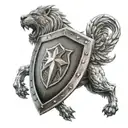 Trojan, shield, 6 stars tattoo design idea