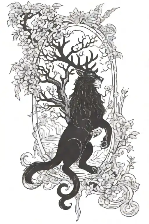 chronicles of narnia style illustration reaching tattoo design idea