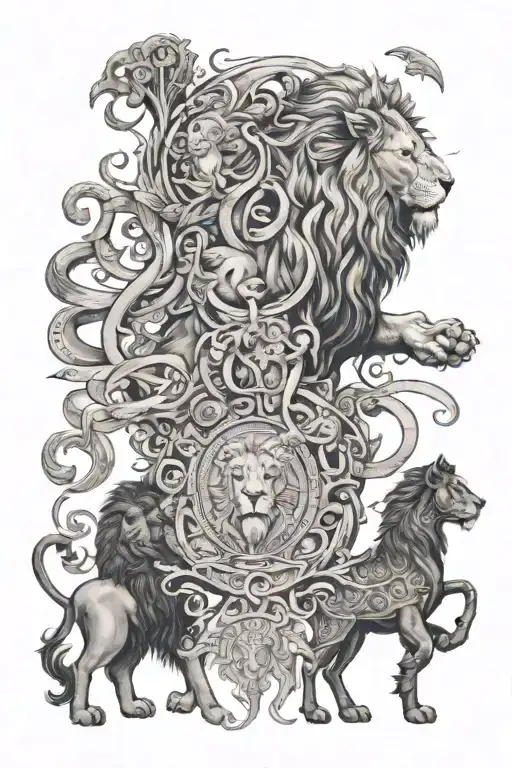 chronicles of narnia the lion the witch and the wardrobe, the story, sleeve, mulitple characters  tattoo design idea