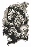 chronicles of narnia the lion the witch and the wardrobe, the story, sleeve, mulitple characters, christian imagery  tattoo design idea