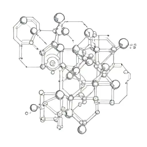 caffeine molecule tattoo design idea