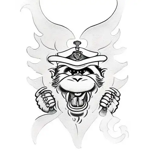 Three Wise Monkeys  tattoo design idea