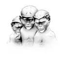 Three Wise Monkeys  tattoo design idea