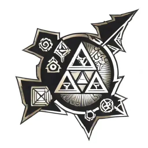 zelda triforce emblem tattoo design idea