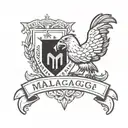 Combine the Malaga CF logo with a Rosaledal, symbolizing your passion for both your favorite team and your occupation tattoo design idea