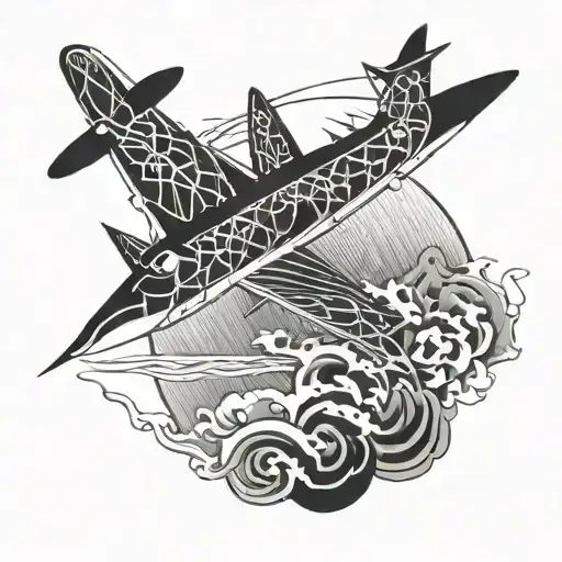Japanese kamikaze tattoo design idea