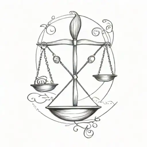 A minimalist tattoo of a balance to represent your passion for comedy and balance in life  tattoo design idea