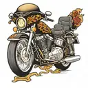 memorial harley davidson motorcycle tattoo design idea