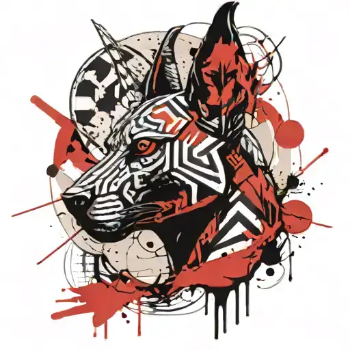 Egypt God Anubis tattoo design idea