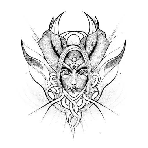 succubus womb symbol tattoo design idea