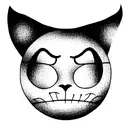 Cheshire Cat as the moon tattoo design idea