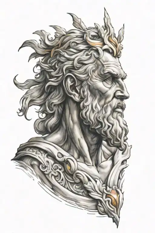 zeus god tattoo design idea