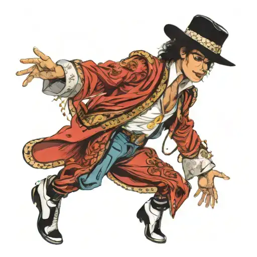 Michael Jackson performing his iconic dance tattoo design idea