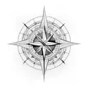 cross with compass tattoo design idea