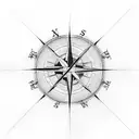 cross with compass tattoo design idea