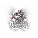 Create a tattoo design that depicts the energy and movement of a sports stadium tattoo design idea