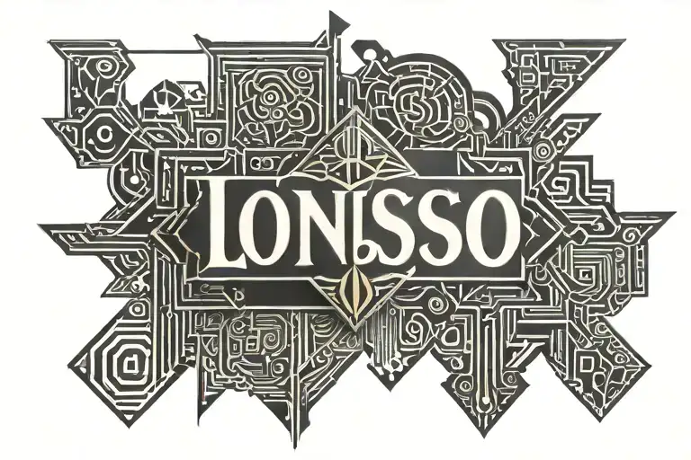 lonso ambigram tattoo tattoo design idea