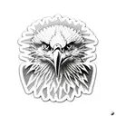 Eagle , Sticker, Exhilarated, Warm Colors, Pop Art, Contour, Vector, Whit tattoo design idea