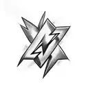 Simple traditional Lightning Bolt tattoo design idea