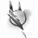 Simple traditional Lightning Bolt tattoo design idea